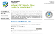 Gütesiegel Zertifizierte Web-Seite