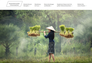 &quot;Reisen preiswert online buchen&quot;.